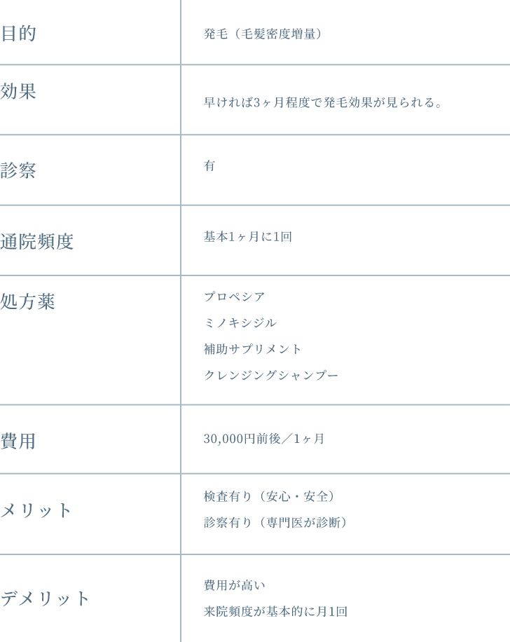 オーダーメイド治療の特徴の表